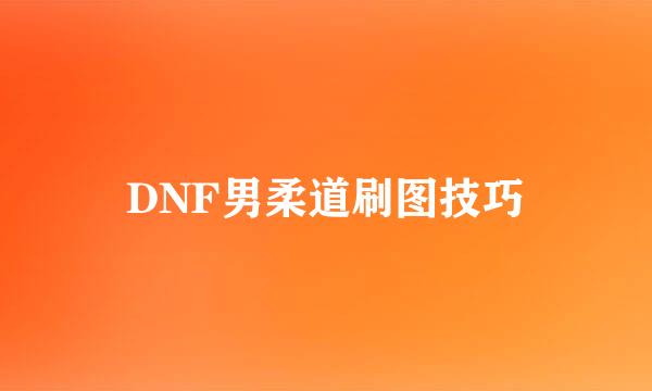 DNF男柔道刷图技巧