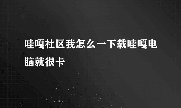 哇嘎社区我怎么一下载哇嘎电脑就很卡