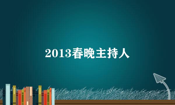 2013春晚主持人