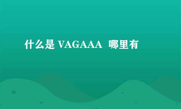 什么是 VAGAAA  哪里有