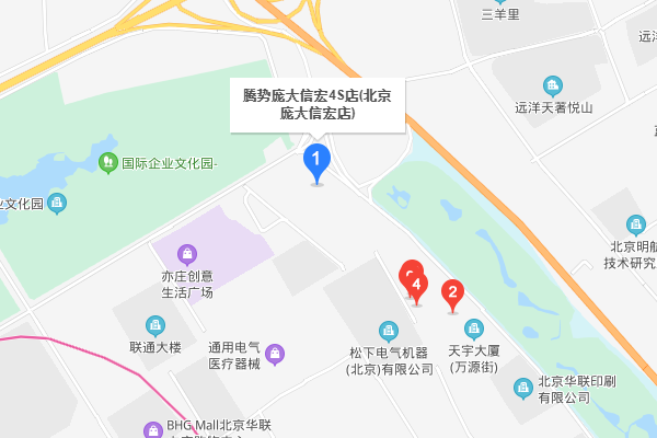 亦庄那边都有什么汽车4S店，具体点都有什么。