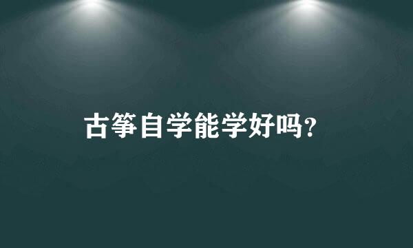 古筝自学能学好吗？