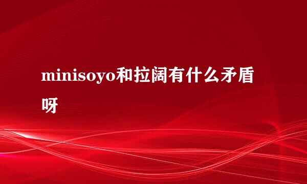 minisoyo和拉阔有什么矛盾呀