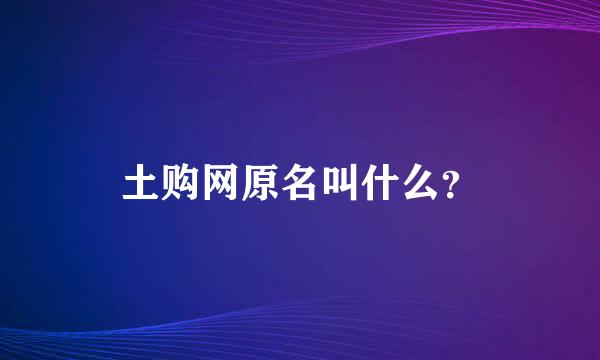 土购网原名叫什么？