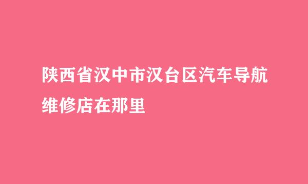 陕西省汉中市汉台区汽车导航维修店在那里