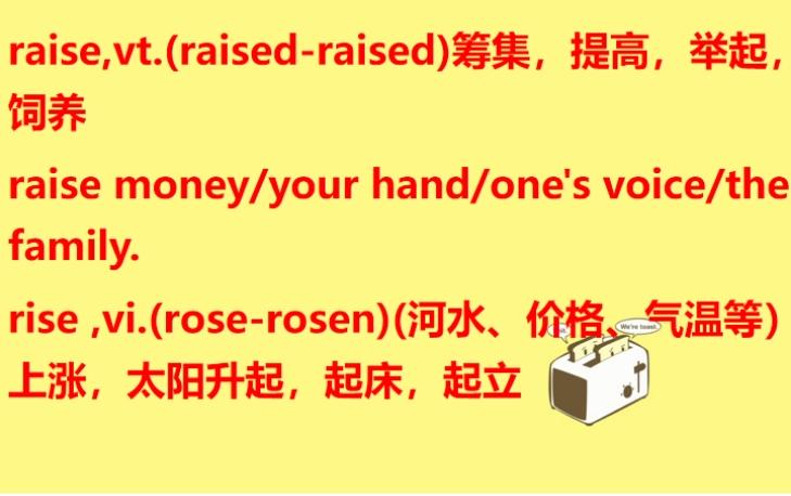 raise和rise有什么区别