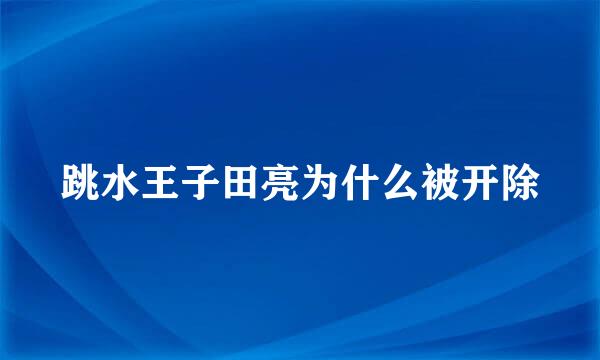 跳水王子田亮为什么被开除