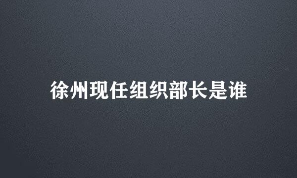 徐州现任组织部长是谁