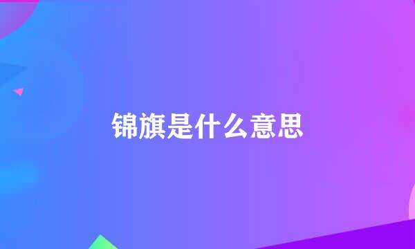 锦旗是什么意思