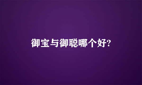 御宝与御聪哪个好?