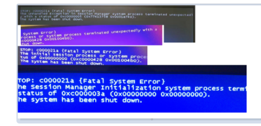 电脑蓝屏：stop:c000021a{fatal system error}？