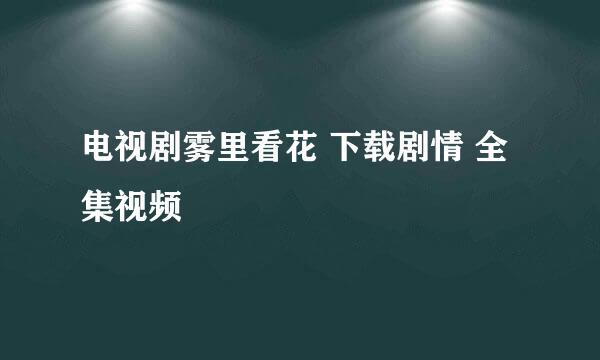 电视剧雾里看花 下载剧情 全集视频