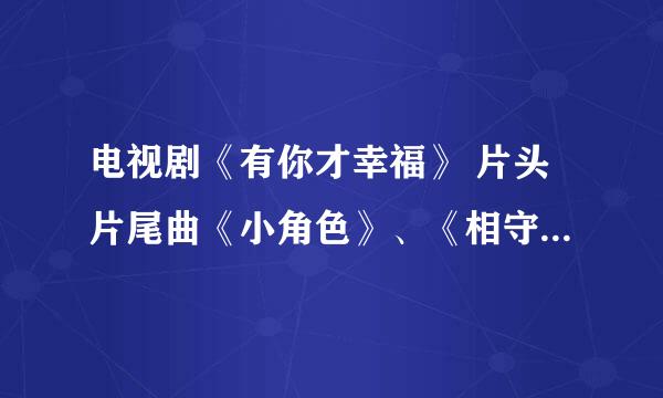 电视剧《有你才幸福》 片头片尾曲《小角色》、《相守》MP3下载