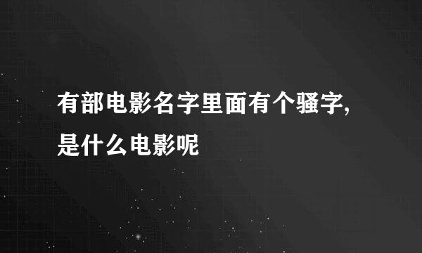 有部电影名字里面有个骚字,是什么电影呢