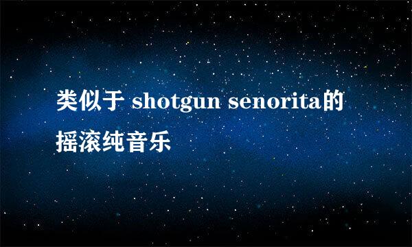 类似于 shotgun senorita的摇滚纯音乐