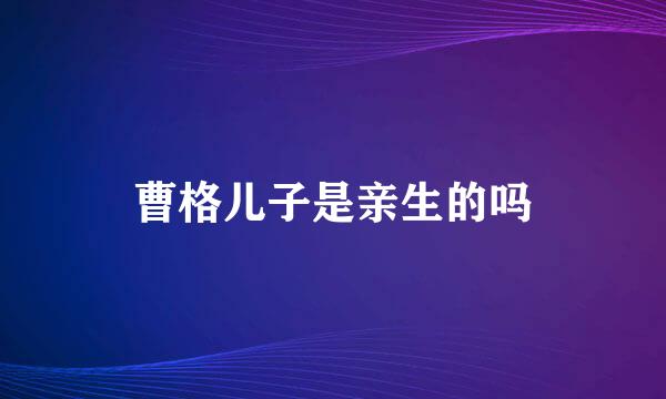 曹格儿子是亲生的吗