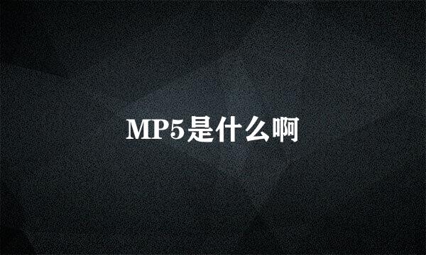 MP5是什么啊