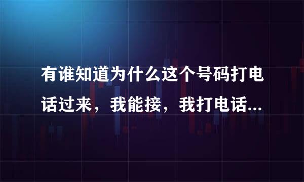 有谁知道为什么这个号码打电话过来，我能接，我打电话过去确实空号，怎么回事？