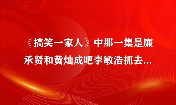 《搞笑一家人》中那一集是廉承贤和黄灿成吧李敏浩抓去打电话天台然后威胁李允浩的？