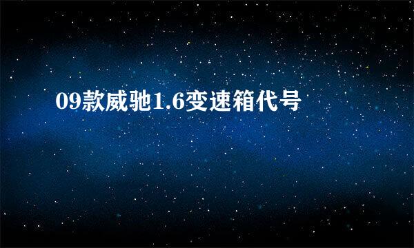 09款威驰1.6变速箱代号