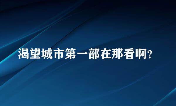 渴望城市第一部在那看啊？