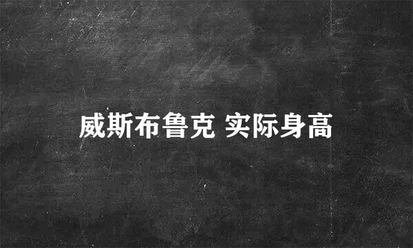 威斯布鲁克 实际身高