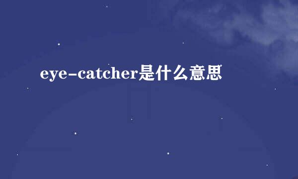 eye-catcher是什么意思