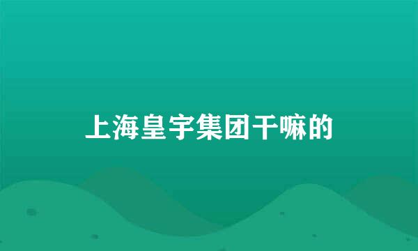 上海皇宇集团干嘛的