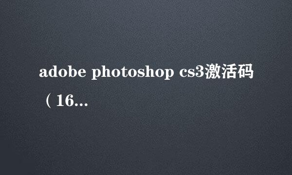 adobe photoshop cs3激活码（165：20）