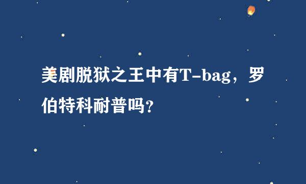 美剧脱狱之王中有T-bag，罗伯特科耐普吗？