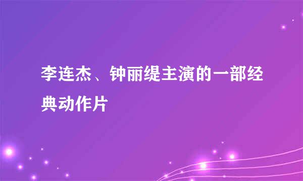 李连杰、钟丽缇主演的一部经典动作片