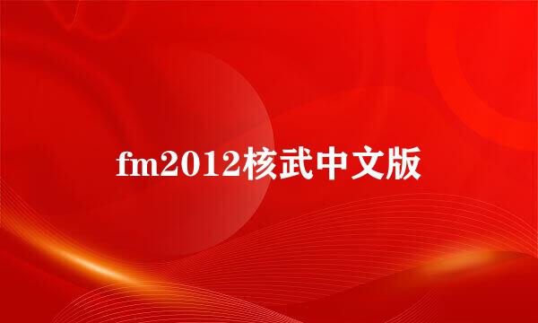 fm2012核武中文版