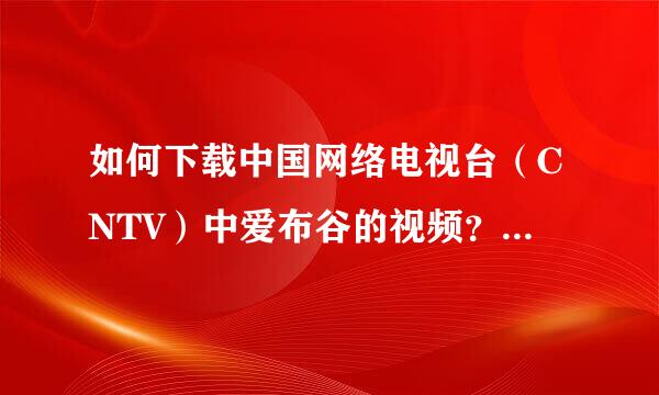 如何下载中国网络电视台（CNTV）中爱布谷的视频？最好是用迅雷下载。