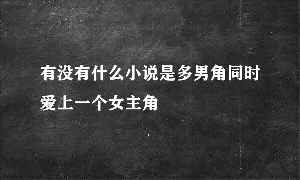 有没有什么小说是多男角同时爱上一个女主角