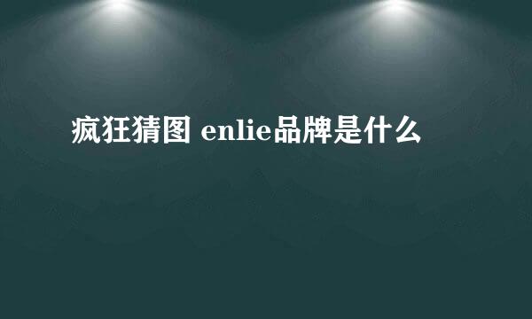 疯狂猜图 enlie品牌是什么