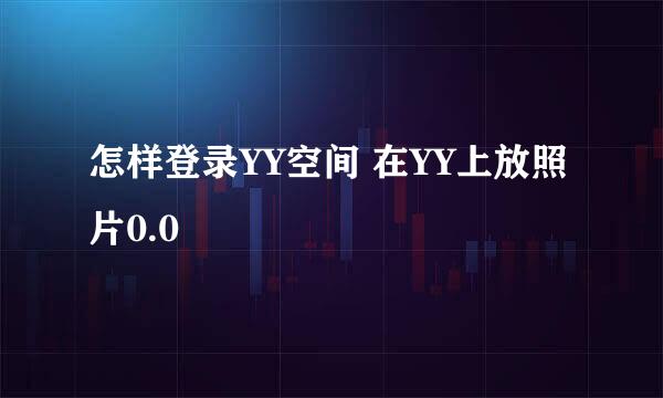 怎样登录YY空间 在YY上放照片0.0