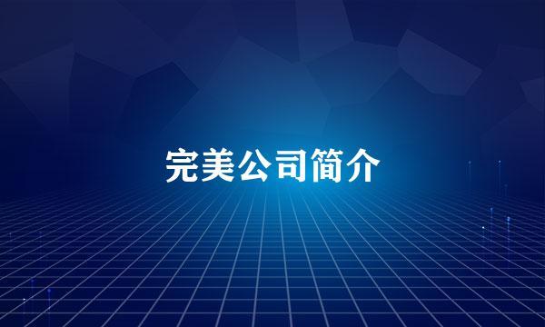 完美公司简介