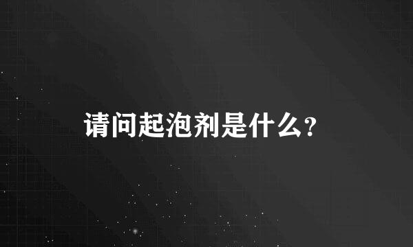 请问起泡剂是什么？