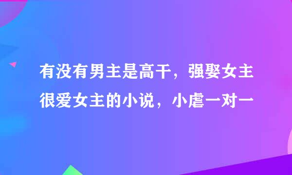 有没有男主是高干，强娶女主很爱女主的小说，小虐一对一