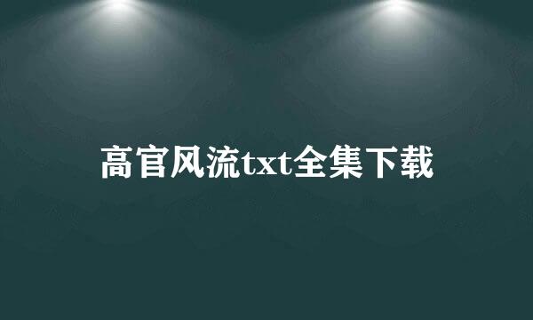 高官风流txt全集下载