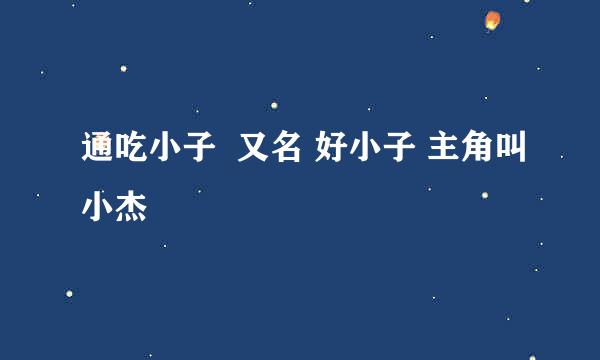 通吃小子  又名 好小子 主角叫小杰