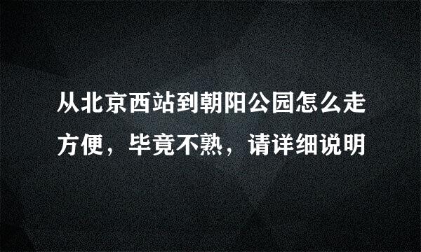 从北京西站到朝阳公园怎么走方便，毕竟不熟，请详细说明