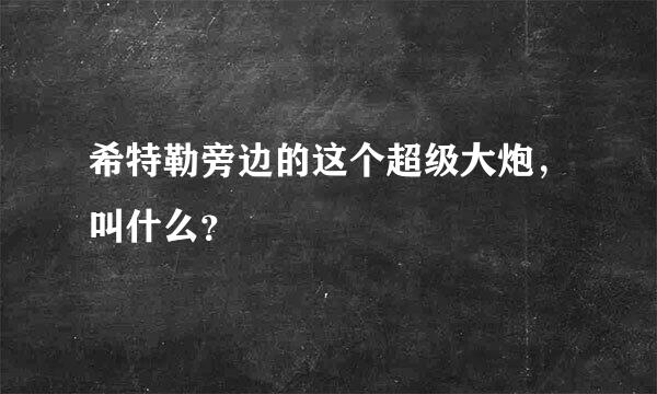 希特勒旁边的这个超级大炮，叫什么？