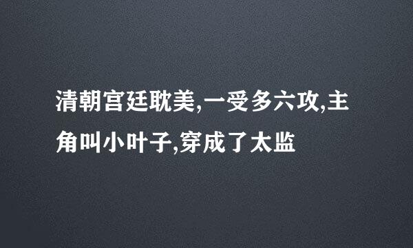 清朝宫廷耽美,一受多六攻,主角叫小叶子,穿成了太监