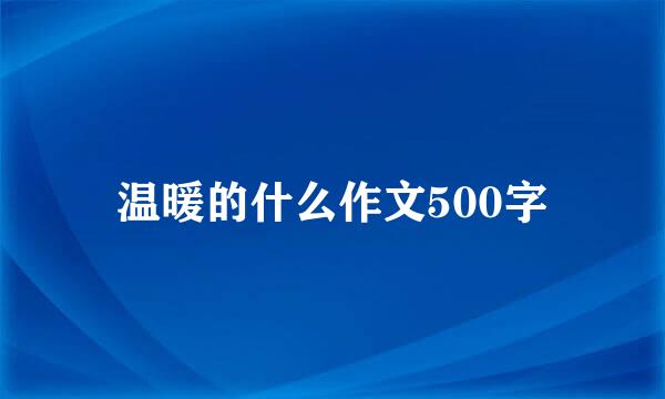 温暖的什么作文500字