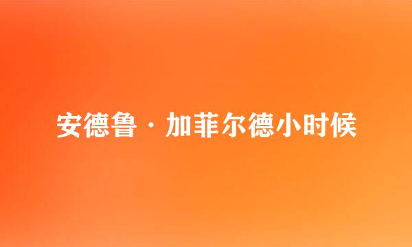 安德鲁·加菲尔德小时候