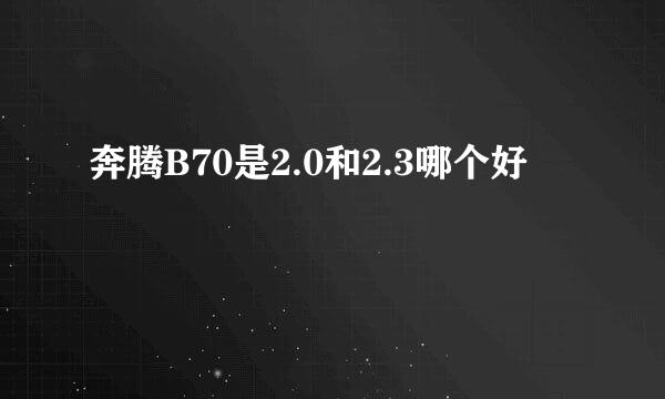 奔腾B70是2.0和2.3哪个好