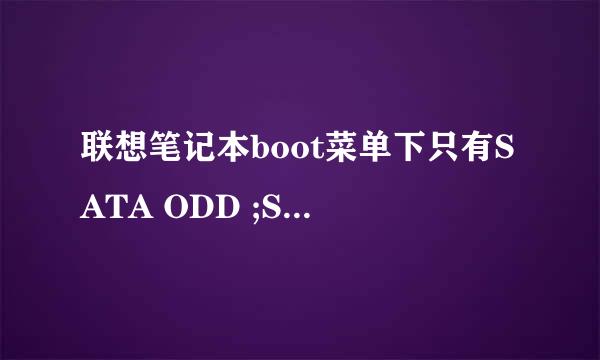 联想笔记本boot菜单下只有SATA ODD ;SATA HDD ;Network Boot 分表代表优先启动什么？？