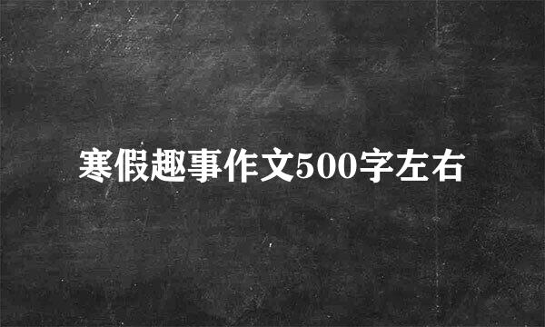 寒假趣事作文500字左右