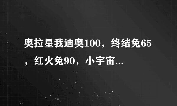 奥拉星我迪奥100，终结兔65，红火兔90，小宇宙70，金刚库巴100，72青龙灵兽怎么打天使莱特